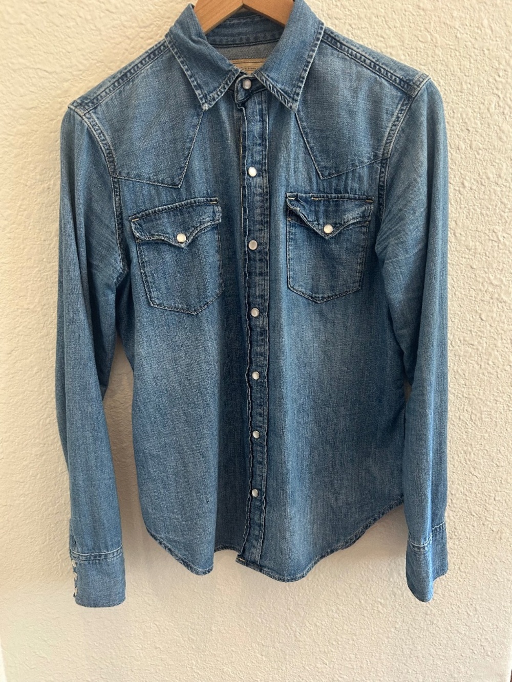 Polo Ralph Lauren Denim Western Pearl Snap Shirt: S/P
